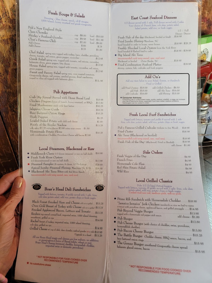 Yorktown Pub Menu - Image 5